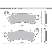 SBS 828LS REAR PADS | SINTER STREET