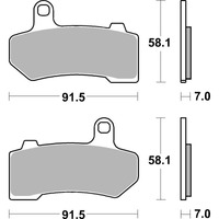 SBS 830H.HS FRONT PADS | SINTER STREET AMERICAN V-TWIN