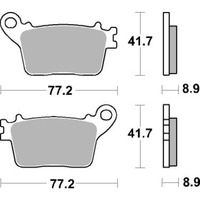 SBS 834RQ REAR PADS | CARBON TECH RACE