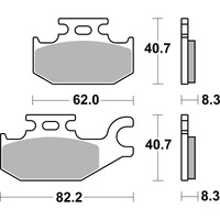 SBS 835SI FRONT/REAR PADS | SINTER OFF ROAD