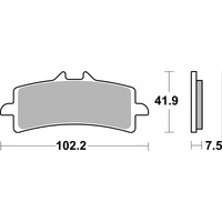 SBS 841RST FRONT PADS | SINTER SPORT / TRACK