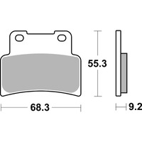 SBS 844HS FRONT PADS | SINTER STREET