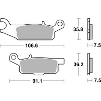 SBS 849SI FRONT/REAR PADS | SINTER OFF ROAD