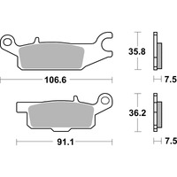 SBS 850SI FRONT/REAR PADS | SINTER OFF ROAD