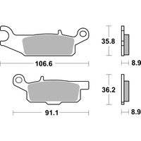 SBS 851SI FRONT/REAR PADS | SINTER OFF ROAD