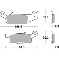 SBS 852SI FRONT/REARPADS | SINTER OFF ROAD