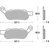 SBS 854H.LS REAR PADS | SINTER STREET AMERICAN V-TWIN