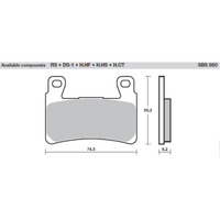 SBS 860H.HS FRONTPADS | SINTER STREET AMERICAN V-TWIN