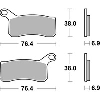 SBS 866RSI FRONT/REAR PADS | SINTER OFF ROAD RACE