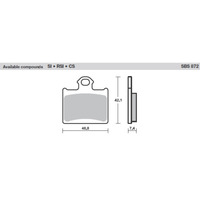 SBS 872SI FRONT/REAR PADS | SINTER OFF ROAD