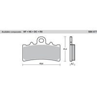 SBS 877HS FRONT PADS | SINTER STREET