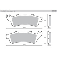 SBS 880LS REAR PADS | SINTER STREET