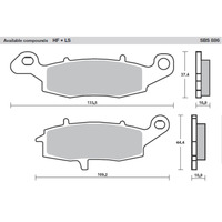 SBS 886LS REAR PADS | SINTER STREET