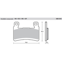 SBS 894HS FRONT PADS | SINTER STREET