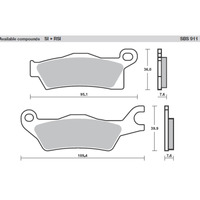 SBS 911SI FRONT/REAR PADS | SINTER OFF ROAD