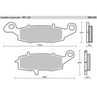 SBS 920LS REAR PADS | SINTER STREET