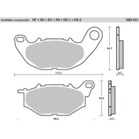 SBS 931DC FRONT PADS | DUAL CARBON RACE (RACE USE ONLY) YAM