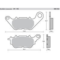 SBS 932HF REAR PADS | CERAMIC STREET