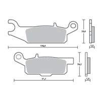 SBS 949H.LS REAR PADS | SINTER STREET AMERICAN V-TWIN