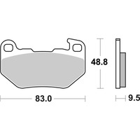 SBS 993H.LS REAR PADS | SINTER STREET V-TWIN/CRUISER