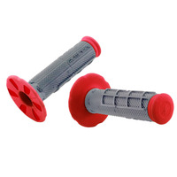 ZETA GRIPS RACE MX | HALF WAFFLE | RED/GREY