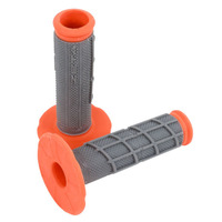 ZETA GRIPS RACE MX | HALF WAFFLE / OPEN END | ORANGE/GREY **NLA**