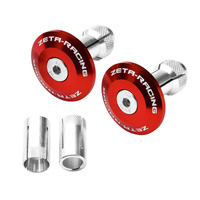 ZETA BAR END PLUGS ALLOY | 35mm | RED