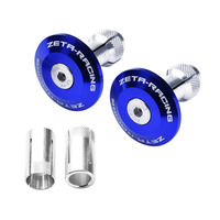 ZETA BAR END PLUGS ALLOY | 35mm | BLUE