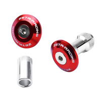 ZETA BAR END PLUGS ALLOY SWIVEL | 29mm | RED