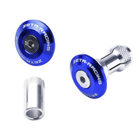 ZETA BAR END PLUGS ALLOY SWIVEL | 29mm | BLUE