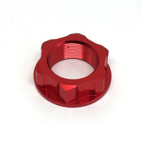 ZETA STEERING STEM NUT | M22x30-P1.0 H12 | RED