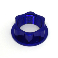 ZETA STEERING STEM NUT | M24x30-P1.5 H14 | BLUE