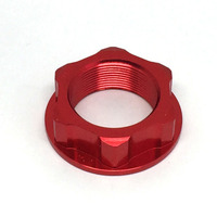 ZETA STEERING STEM NUT | M24x32-P1.0 H12 | RED