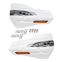 ZETA HANDGUARD SHIELDS ONLY | XC SHIELD + FLASHER | ORANGE LENS | WHITE