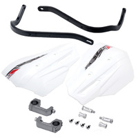 ZETA HANDGUARDS FULL + SHIELDS | ARMOUR XC PRO KIT U-CLAMP - TAPER BARS | WHITE