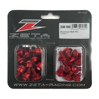 ZETA PLASTICS BOLT KIT ALLOY | CRF250R '18-, CRF450R '17-20, CRF450L/RL '19- | 22 PCS RED