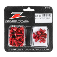 ZETA PLASTICS BOLT KIT ALLOY | KX250/F '17-20  | 25 PCS RED