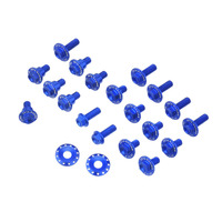 ZETA PLASTICS BOLT KIT ALLOY | YZ125/250 '22- | 21 PCS BLUE