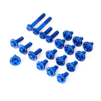 ZETA PLASTICS BOLT KIT ALLOY | YZ250F '14-18,YZ250FX '14-19, YZ450FX '14-18, YZ450F '14-17 | 21 PCS BLUE