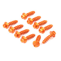 ZETA PLASTICS BOLT KIT ALLOY | KTM TAPPING SCREWS  | 10 PCS ORANGE