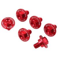 ZETA FORK GUARD BOLT SET ALLOY | Honda-2 | 6 PCS |RED