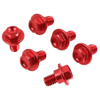 ZETA FORK GUARD BOLT SET ALLOY | Suzuki | 6 PCS |RED