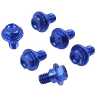 ZETA FORK GUARD BOLT SET ALLOY | Suzuki | 6 PCS |BLUE