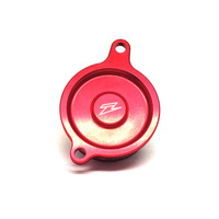 ZETA OIL FILTER COVER | KX450F '06-15, KLX450R '08-15 | RED