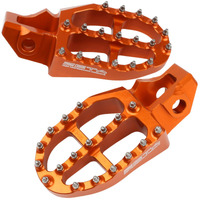 ZETA FOOTPEGS ALLOY ULTRAWIDE | KTM / HQV / GAS GAS | 57mm ORANGE